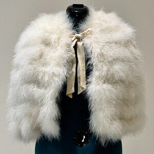 Saks Fifth Ave Feather Cape